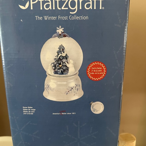 Pfalzgraff Winter Frost Snow Globe Christmas Tree Polar Bear Holiday Decor - Picture 1 of 10